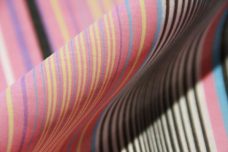 Various Stripe Silk Batiste - Salmon