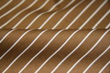 Pinstripe Poplin - Brown & White