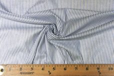 Micro Printed Chambray Stripe Cotton - Royal