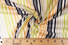 Large Multicolor Various Stripe Voile - Creamsicle