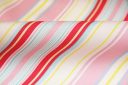 Various Stripe Stretch Poplin - Pink & Aqua