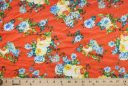 Bright Carrot Blooms Rayon