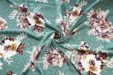 Cheetah Jacquard & Floral Rayon - Dark Sage