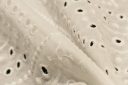 White Boho Scalloped Cotton Eyelet Batiste