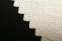 White Boho Scalloped Cotton Eyelet Batiste