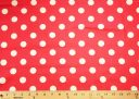 Watermelon Polkadot Polished Stretch Twill