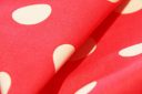 Watermelon Polkadot Polished Stretch Twill