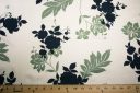 Large Navy & Sage Floral Lightweight Twill