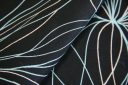 Large Black Abstract Floral Rayon