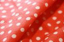 Carrot Polkadot Stretch Twill