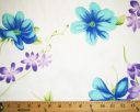 Turquoise & Purple Floral Linen