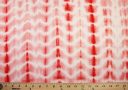 Red & White Geometric Tie-Dye Rayon Crepe