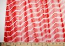 Red & White Geometric Tie-Dye Rayon Crepe