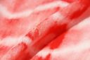 Red & White Geometric Tie-Dye Rayon Crepe
