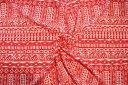 Ethnic Stripe Crepe De Chine - Red
