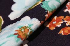 Large Aqua Poppy Rayon