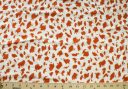 Tangerine Splatter Dot Rayon Crepe