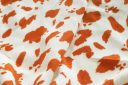 Tangerine Splatter Dot Rayon Crepe