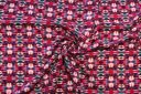 Fuchsia Tribal Rayon Crepe