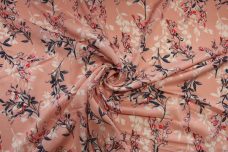 Delphinium Floral Rayon - Dark Blush
