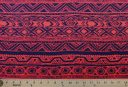 Coral & Navy Ethnic Stripe Rayon