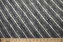 Navy Diagonal Stripe Rayon Crepe