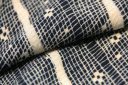 Navy Diagonal Stripe Rayon Crepe
