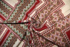 Large Ruby Boho Blocks Rayon Crepe