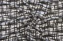 Charcoal Geometric Grunge Rayon