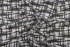 Charcoal Geometric Grunge Rayon