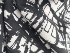 Charcoal Geometric Grunge Rayon