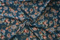 Boho Floral Rayon Crepe - Deep Oasis