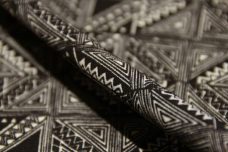 Black & Ivory Ethnic Geometric Lightweight Poly
