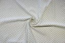 Off-White & Black Taffeta Rayon/Poly Pindot