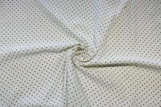 Off-White & Black Taffeta Rayon/Poly Pindot