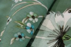 Large Sage Floral Rayon