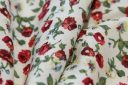 Small Red Calico Floral Rayon
