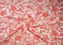 Coral Floral Rayon Crepe