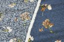 Cheetah Jacquard & Floral Rayon - Dark Dusty Blue