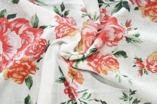 Large Poly/Rayon Floral - Coral
