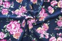 Large Poly/Rayon Floral - Navy