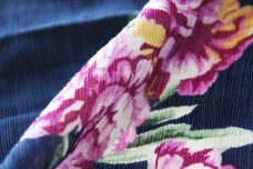 Large Poly/Rayon Floral - Navy