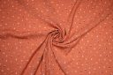 Sprinkle Leaves Rayon Crepe - Terracotta