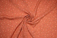 Sprinkle Leaves Rayon Crepe - Terracotta
