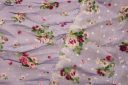 Lavender Dotted Swiss Floral Rayon Crepe