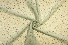 Metallic Sprinkle Mint Floral Chiffon