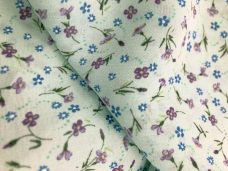 Mini Aqua Floral Rayon Chiffon