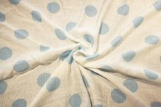 Jumbo Polkadot Poly/Rayon Crepe - Light Blue