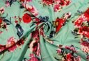 Aquamarine Floral Rayon