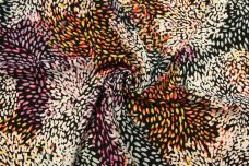 Bright Impressionist Floral Rayon Crepe